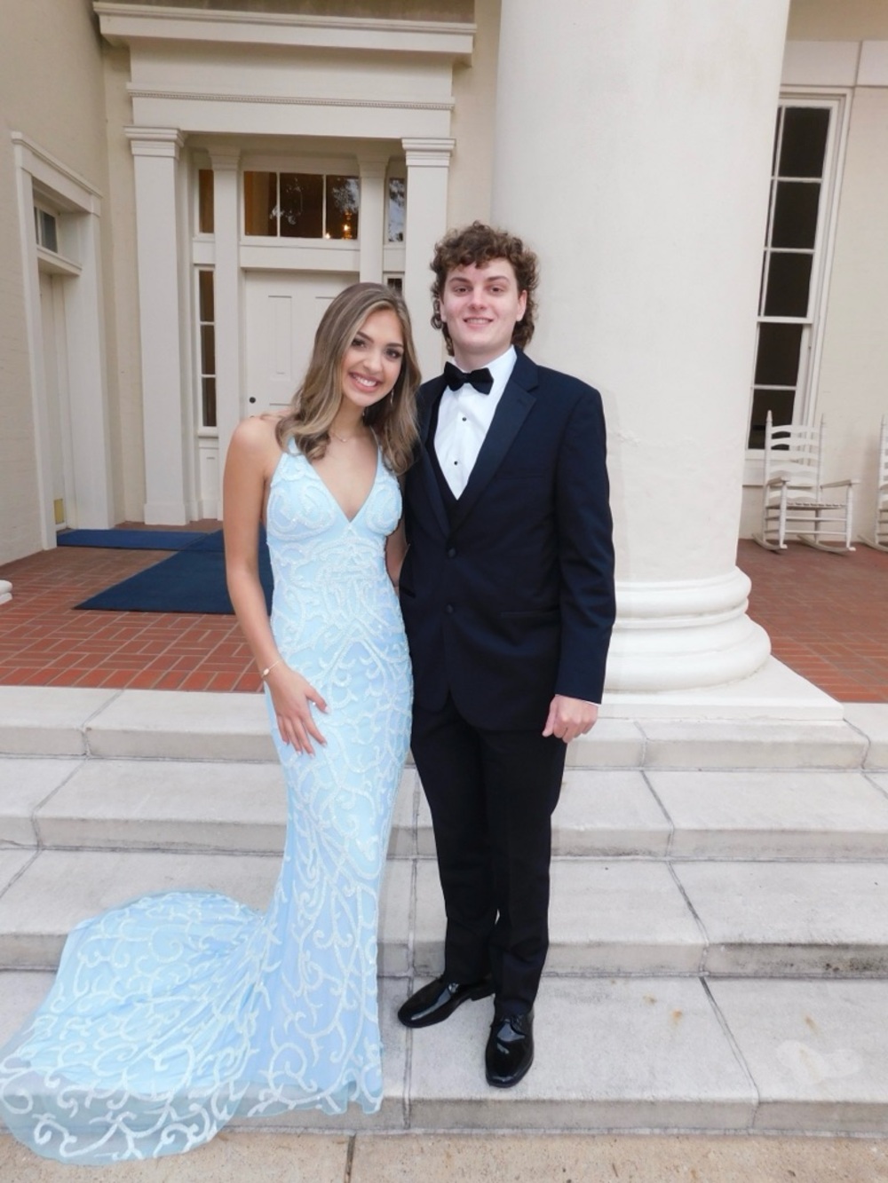Jasz light blue beaded prom dress